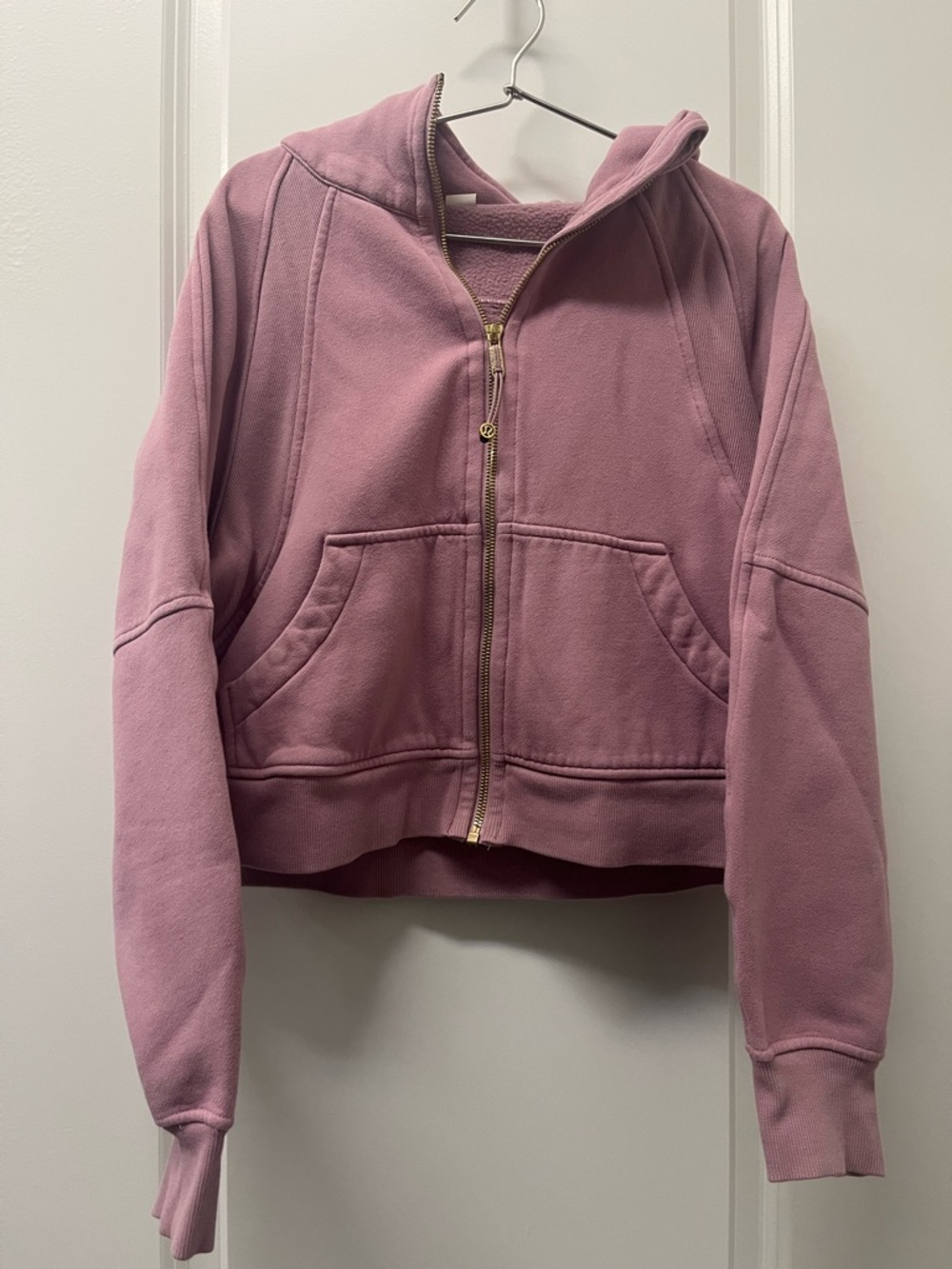 Mauve Zip-Up Hooded Sweatshirt Lululemon Scuba Xs/S